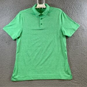 Champion Polo Shirt Men's Short Sleeve‎ Stretch Green Size L
